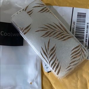 Rose gold palm leaf 11 Pro clear case